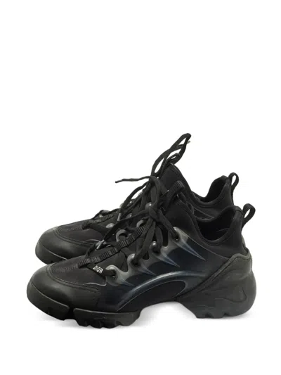 Pre-owned Dior D-connect Chunky-sole Sneakers In Black