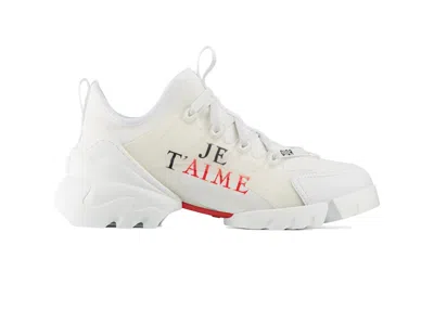 Pre-owned Dior D Connect Je T'aime (women's) Sneakers In White