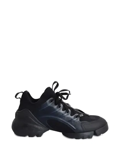 Pre-owned Dior D-connect Logo-detail Sneakers In Black