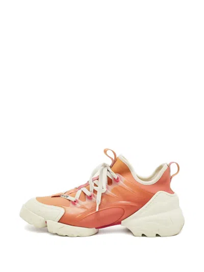 Pre-owned Dior D-connect Panelled Sneakers In White