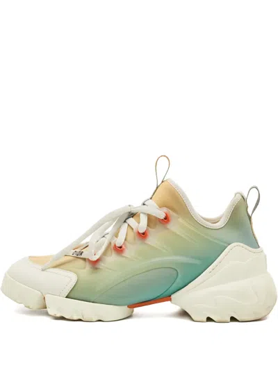 Pre-owned Dior D-connect Sneakers In Neutral