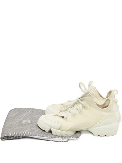 Pre-owned Dior D-connect Sneakers In White
