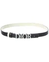 Dior D-dream Reversible Leather Belt In Black