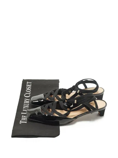 Pre-owned Dior D Envol Ribbon Leather Pumps In Black