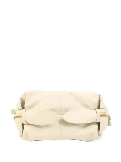 Pre-owned Dior D Journey Cannage Shoulder Bag In White