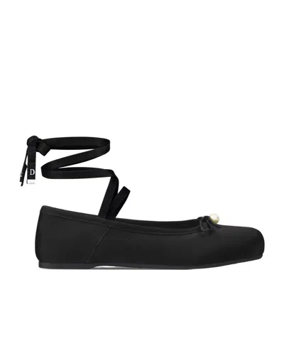 Dior D-joy Ballet Shoes In Black