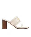 Dior D-lane Heeled Slide In Light Biscuit Color