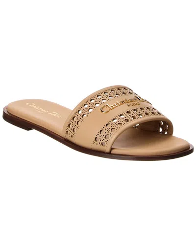 Dior D-lane Leather Sandal In Brown