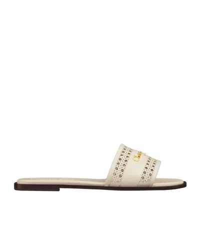 Dior D-lane Slide In Light Biscuit Color