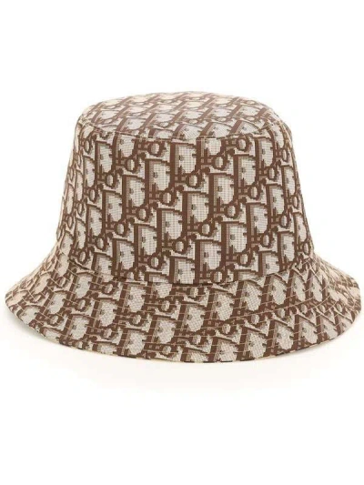 Dior D-leopard Revers Hat In Beige