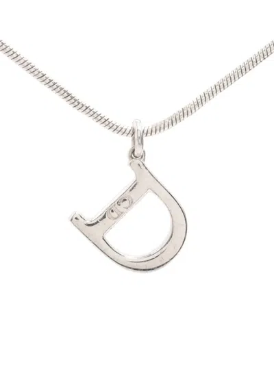 Pre-owned Dior D Logo Necklace