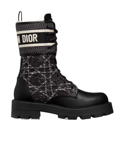 Dior D-major Ankle Boots In Black