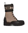 Dior D-major Laced Short Boots In Black