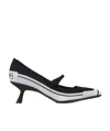 Dior D-motion Matching Square-headed High Heels In Black