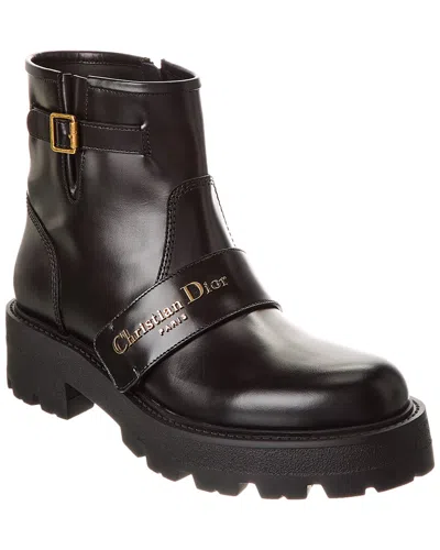 Dior D-quest Leather Boot In Black
