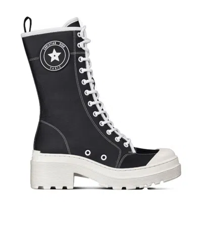 Dior D-rise Short Boots In White