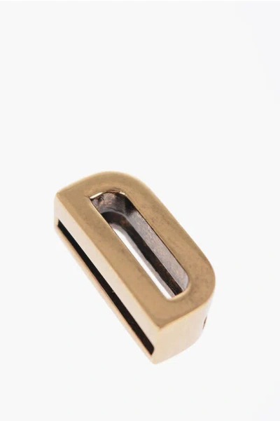 Dior D-shaped Golden-effect Charm For Shoulder Strap