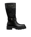 Dior Women D-town Leather And Technical Fabric With Cannage Motif Boots In Black