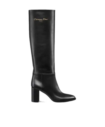 Dior D-town High-heeled Boots In Black