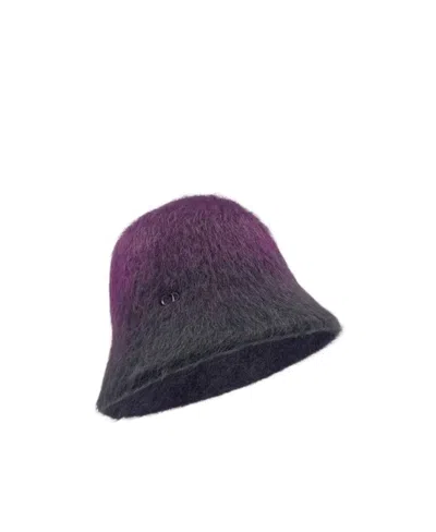 Dior D-tulipe Logo Bell-shaped Wool Hat In Black