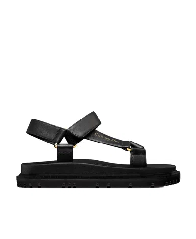 Dior D-wave Sandals In Black