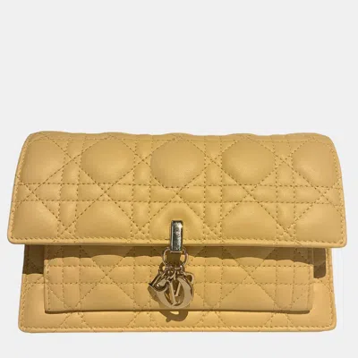 Pre-owned Dior Daily Chain Pouch In Gold