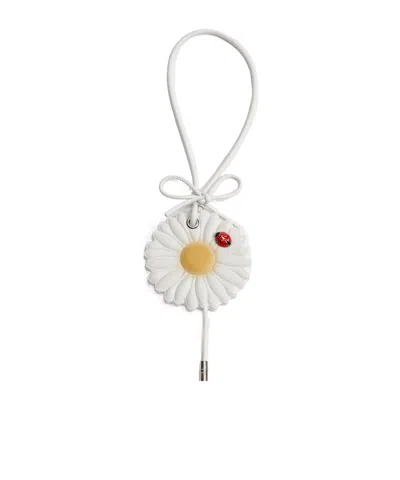 Dior Daisy Bag Charm In White