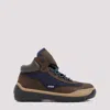 Dior Logo Round Head Lacing Splicing Boots In Dark Brown