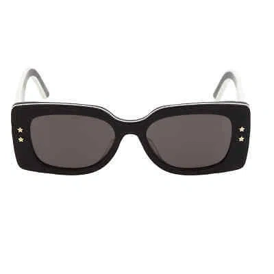 Pre-owned Dior Dark Grey Rectangular Ladies Sunglasses Pacific S1u 01a 53 In Gray