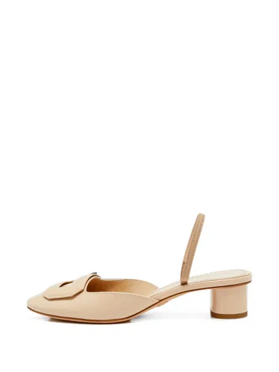 Pre-owned Dior Day Slingback Pumps In Neutrals