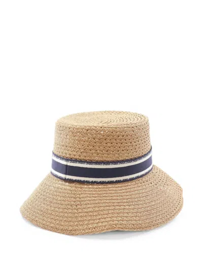 Pre-owned Dior D-bobby Wide Brim Hat In Neutral