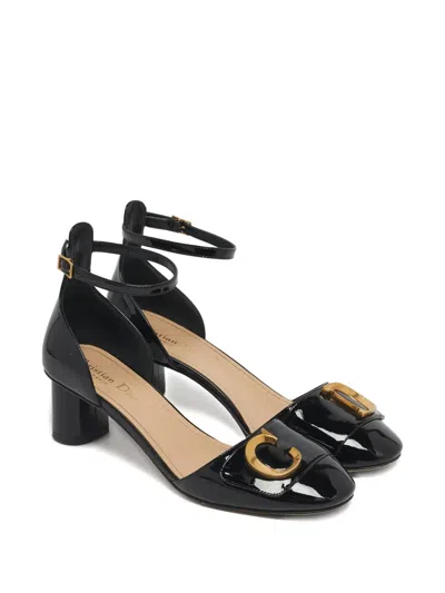 Pre-owned Dior D'cest Logo-appliqué Pumps In Black
