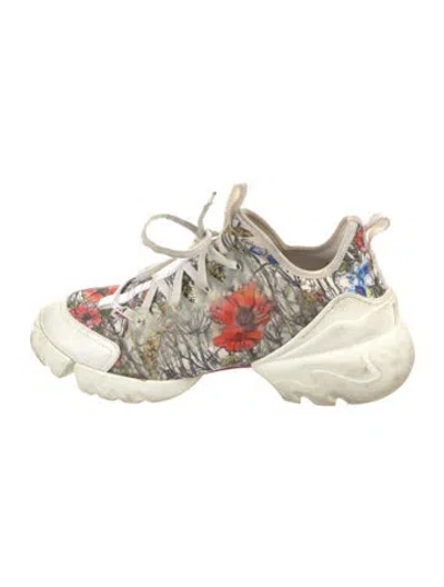 Pre-owned Dior D-connect Chunky Chunky Sneakers In White