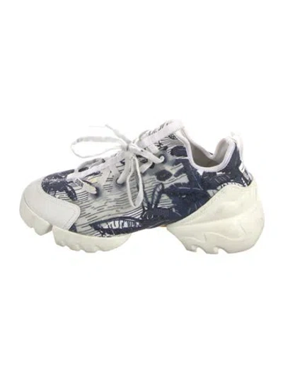 Pre-owned Dior D-connect Chunky Sneakers In Blue
