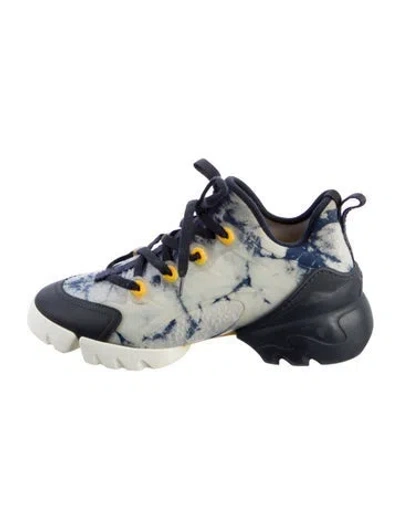 Pre-owned Dior D-connect Chunky Sneakers In Blue