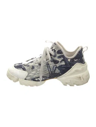 Pre-owned Dior D-connect Chunky Sneakers In Blue