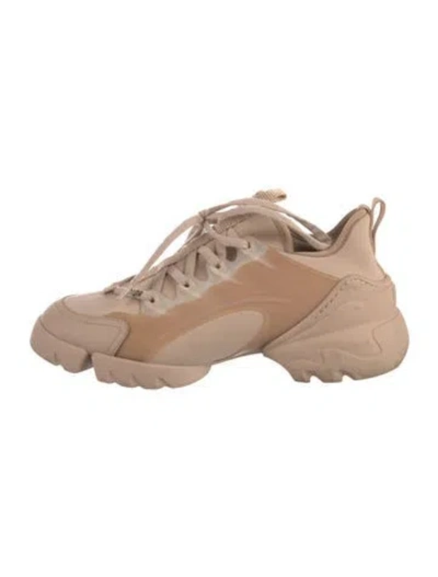 Pre-owned Dior D-connect Chunky Sneakers In Brown