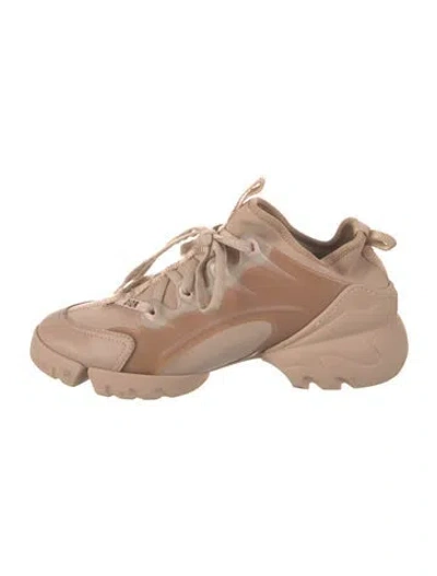 Pre-owned Dior D-connect Chunky Sneakers In Brown/neutrals