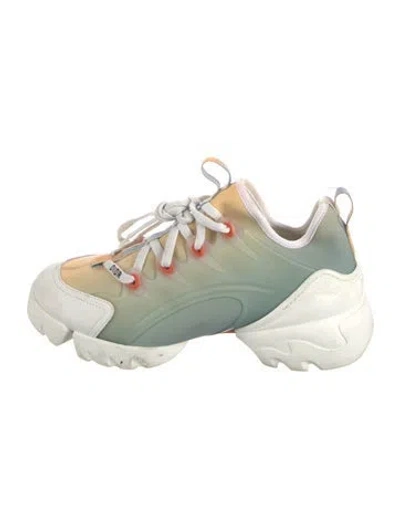 Pre-owned Dior D-connect Chunky Sneakers In Orange