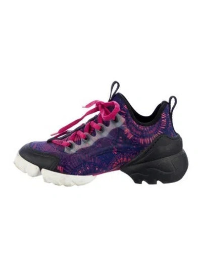 Pre-owned Dior D-connect Fireworks Chunky Sneakers In Blue