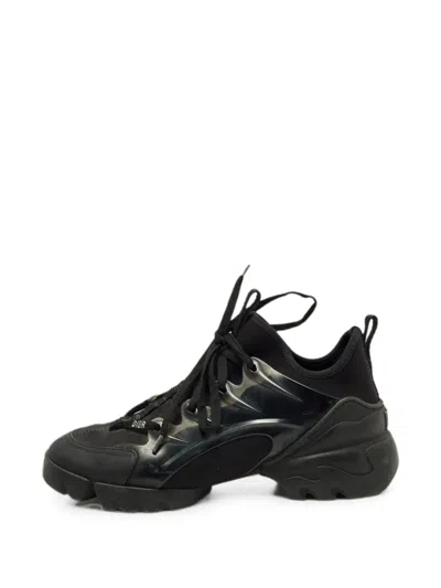 Pre-owned Dior D-connect Low-top Sneakers In Black