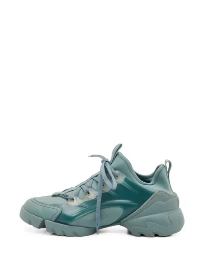 Pre-owned Dior D-connect Low-top Sneakers In Green