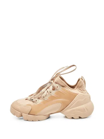 Pre-owned Dior D-connect Low-top Sneakers In Neutral