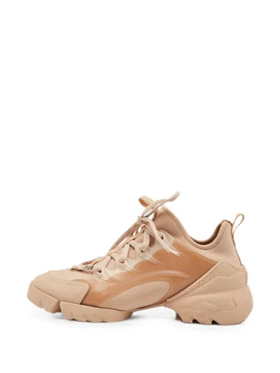 Pre-owned Dior D-connect Panelled Sneakers In Neutral