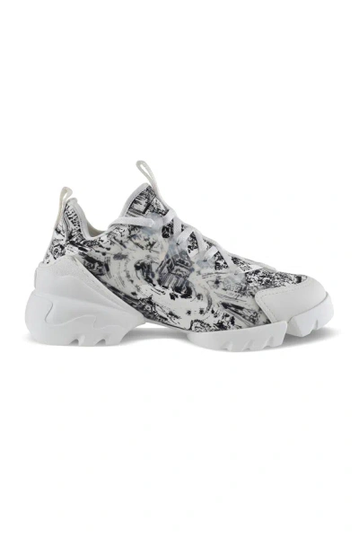 Dior D-connect Sneakers In Gray