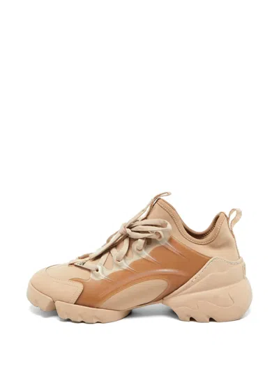 Pre-owned Dior D-connect Sneakers In Neutral