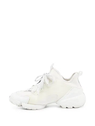 Pre-owned Dior D-connect Sneakers In White
