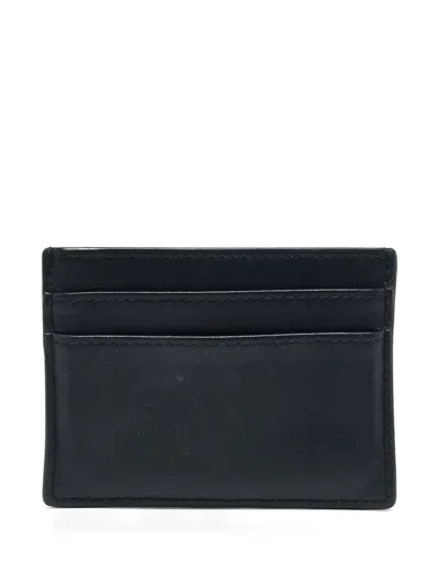 Pre-owned Dior Debossed-logo Card Case In Black