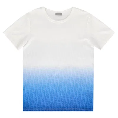 Pre-owned Dior Degrade Ombre ' Oblique' T-shirt In Gray