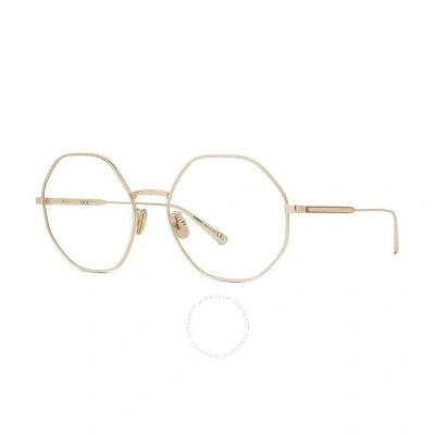 Dior Demo Geometric Ladies Eyeglasses Cd50019u 029 56 In Gold / Rose / Rose Gold